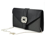 Venice Black Satin Bag