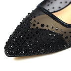 Alisha Black Gemstone Kitten Heel