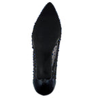 Alisha Navy Gemstone Kitten Heel