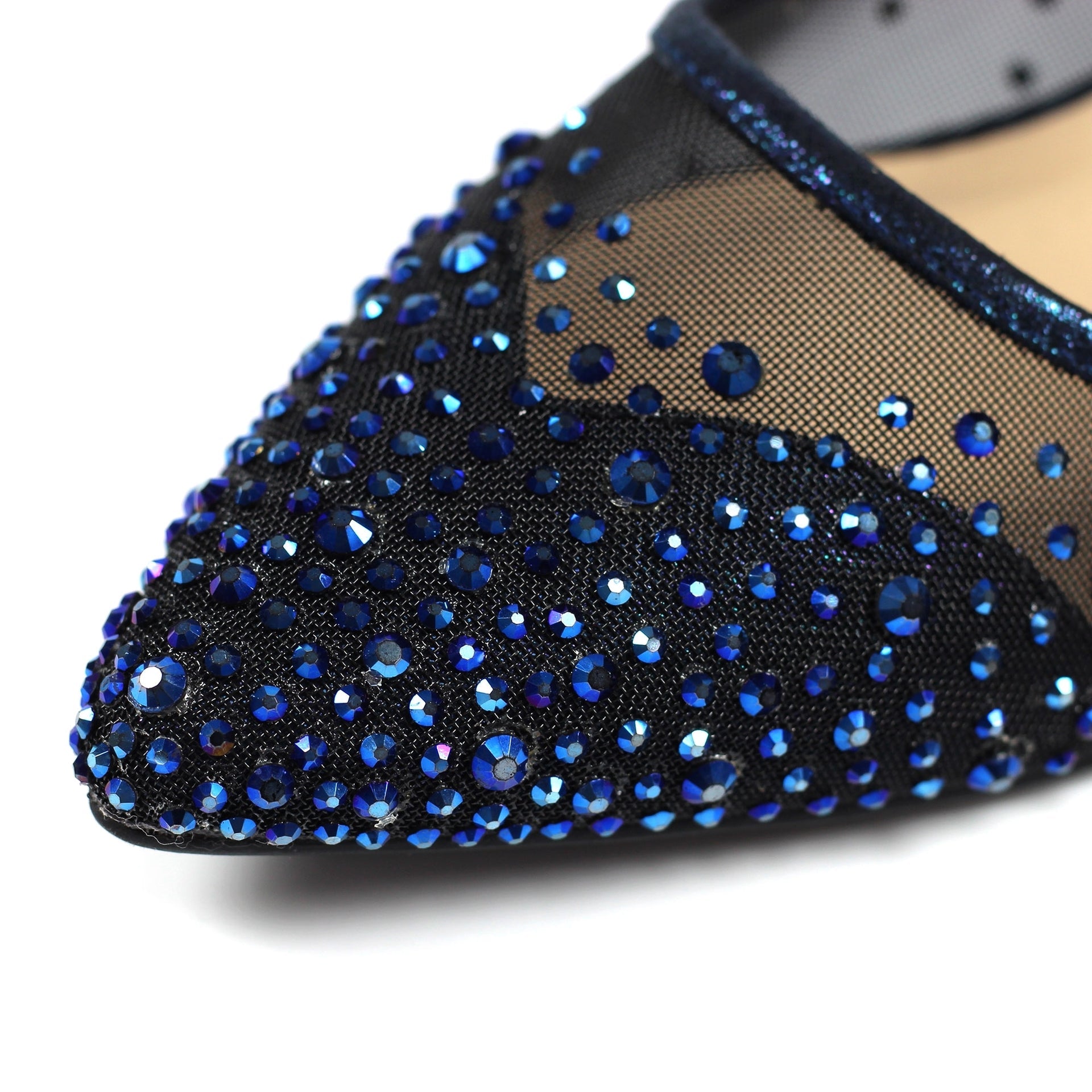 Alisha Navy Gemstone Kitten Heel