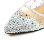 Alisha Silver Gemstone Kitten Heel