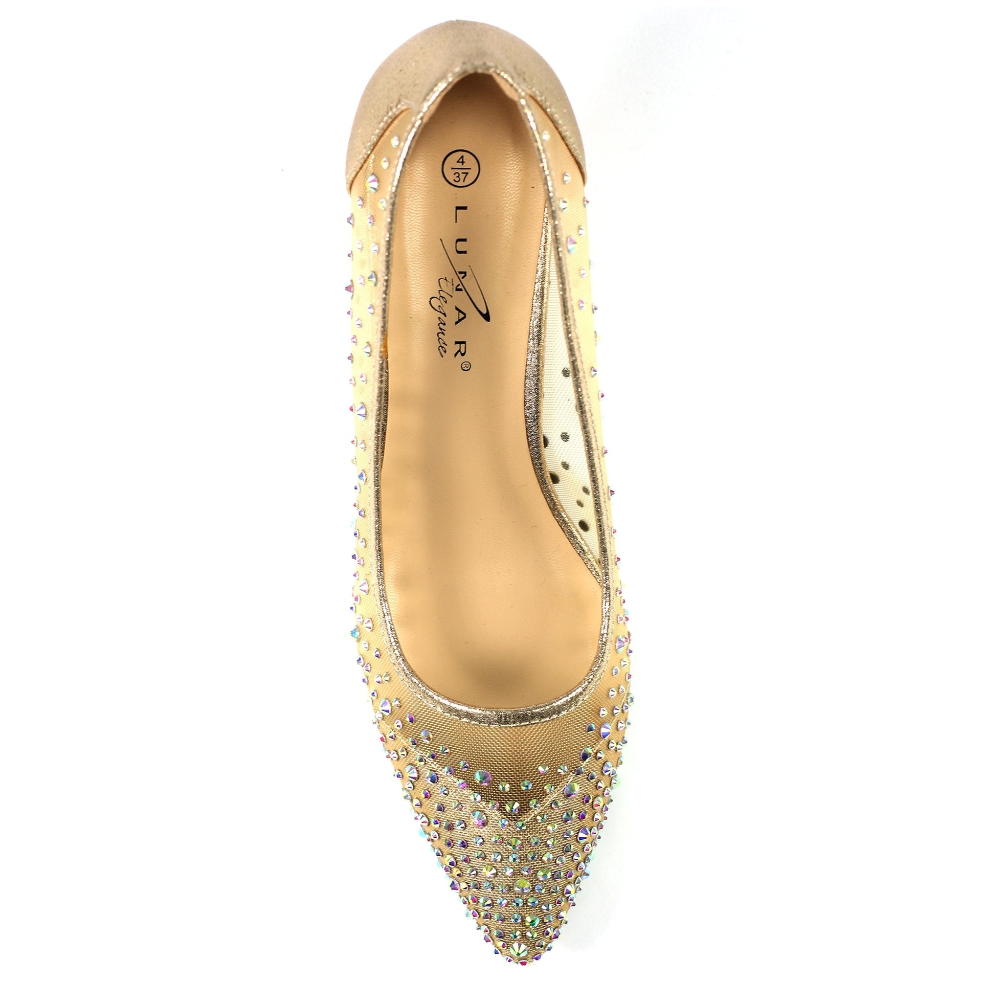 Alisha Gold Gemstone Kitten Heel