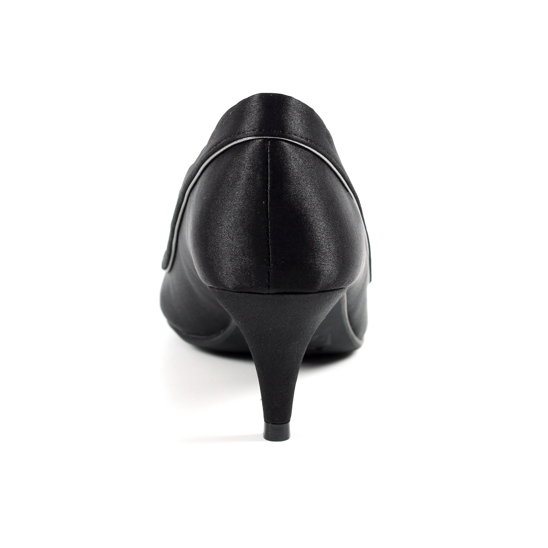 Ripley Black Satin Peep Toe