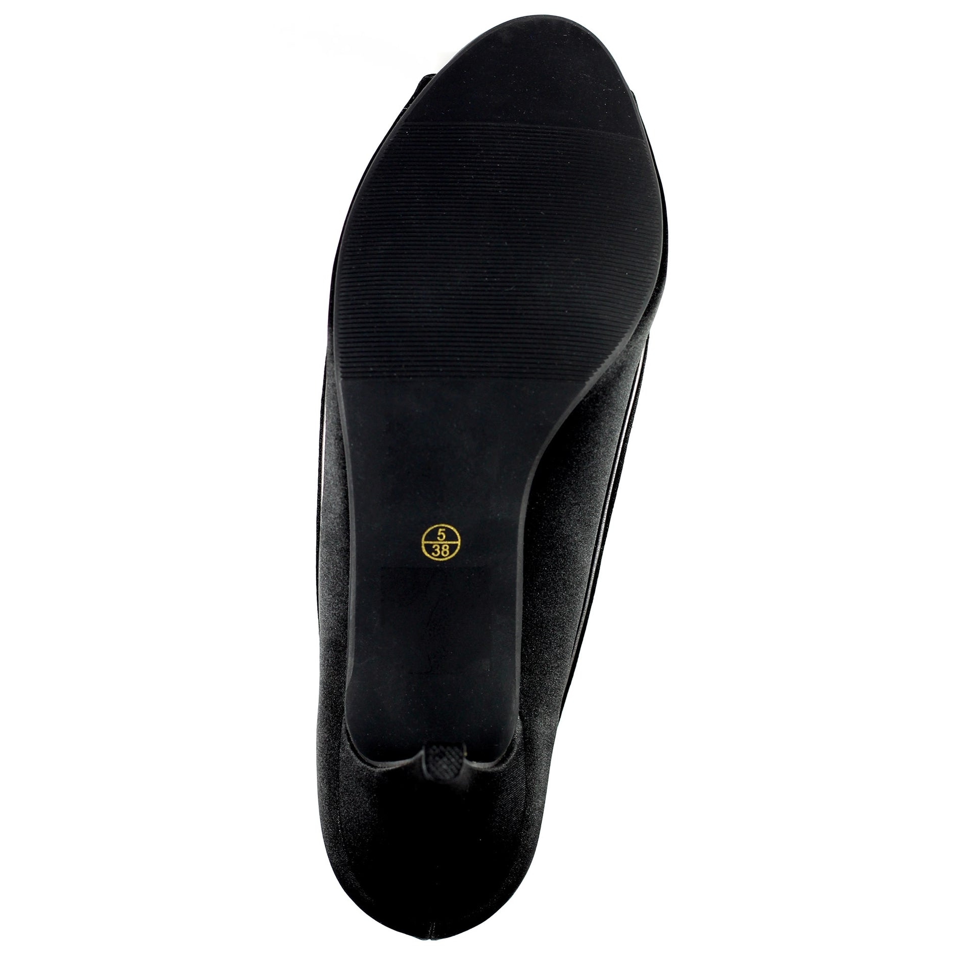 Ripley Black Satin Peep Toe