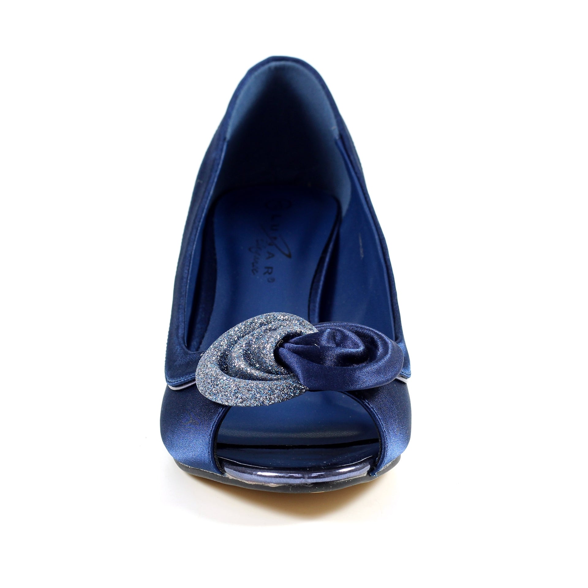 Ripley Blue Satin Peep Toe