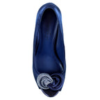 Ripley Blue Satin Peep Toe