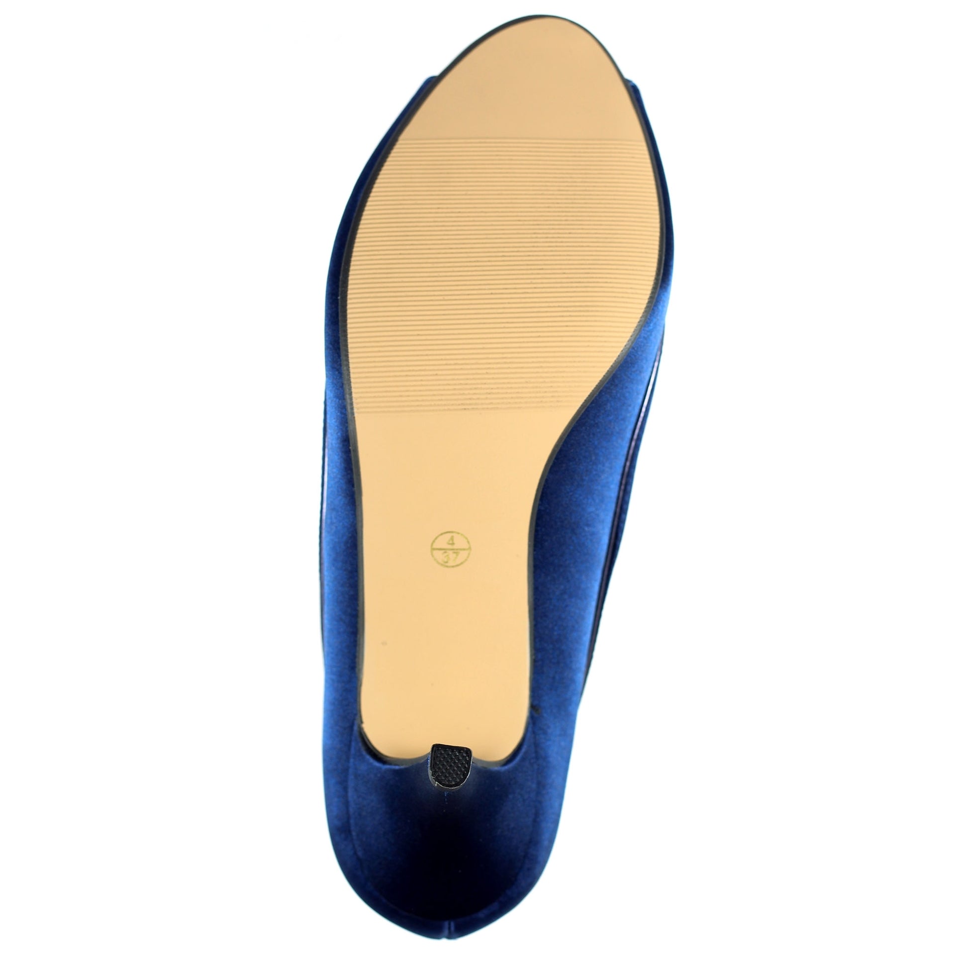 Ripley Blue Satin Peep Toe