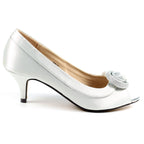 Ripley Silver Satin Peep Toe