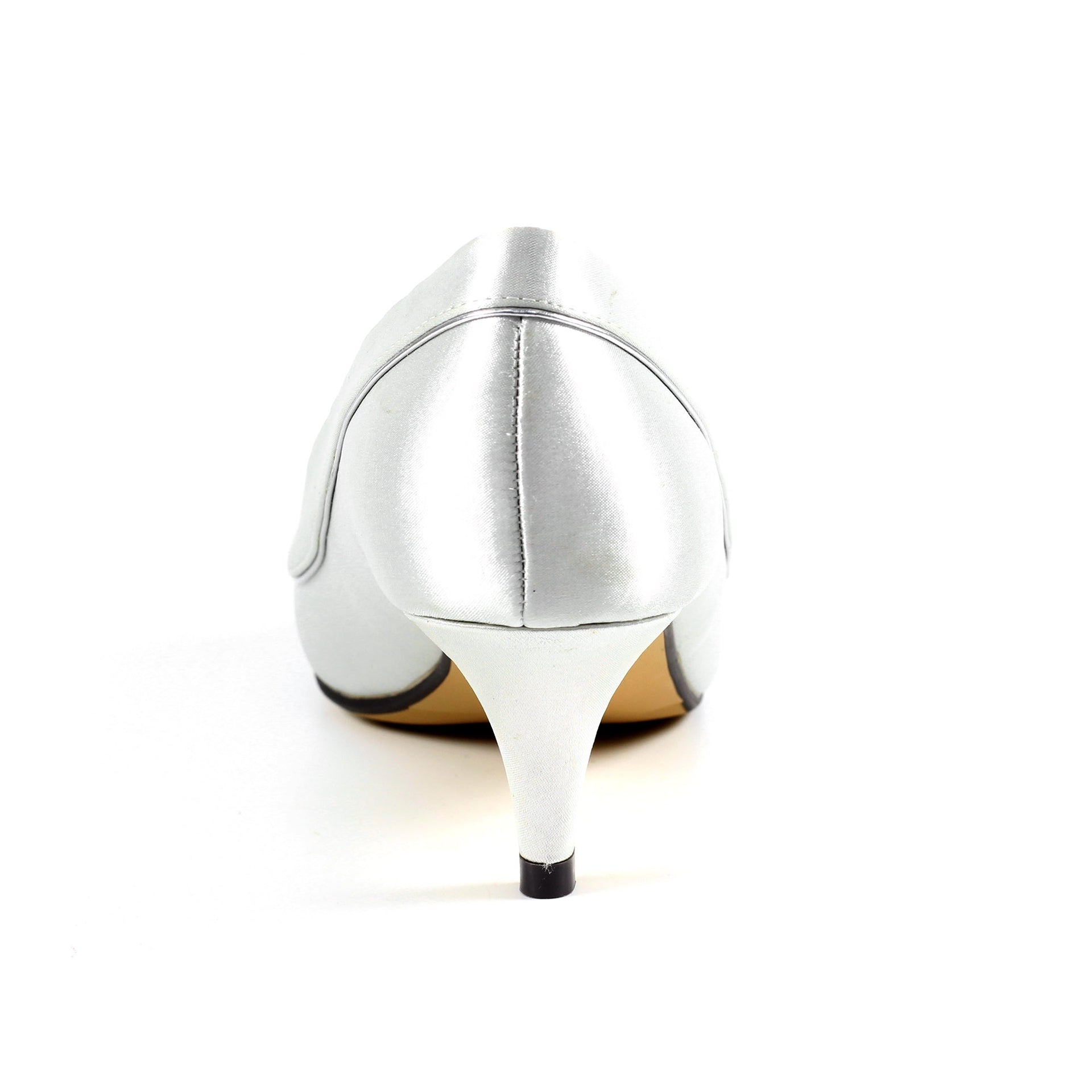 Ripley Silver Satin Peep Toe