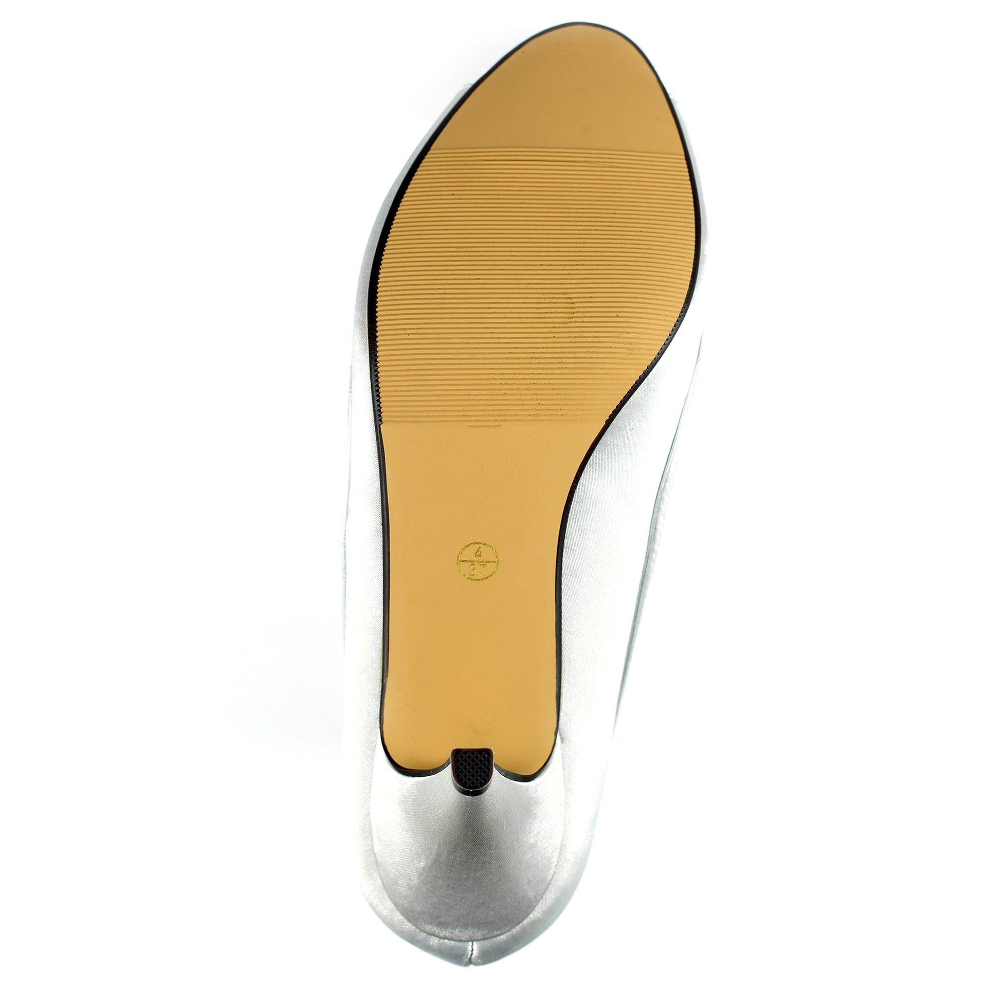 Ripley Silver Satin Peep Toe