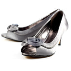 Ripley Grey Satin Peep Toe