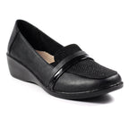 Esther Black Comfort Wedge Shoe