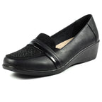 Esther Black Comfort Wedge Shoe