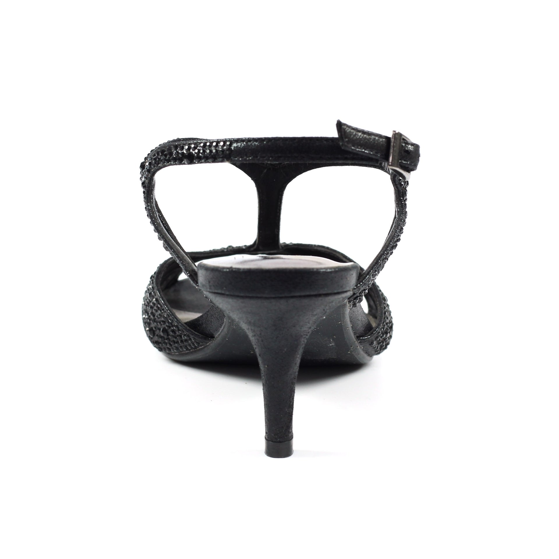 Francie Wide Fit Black Gemstone Sandal