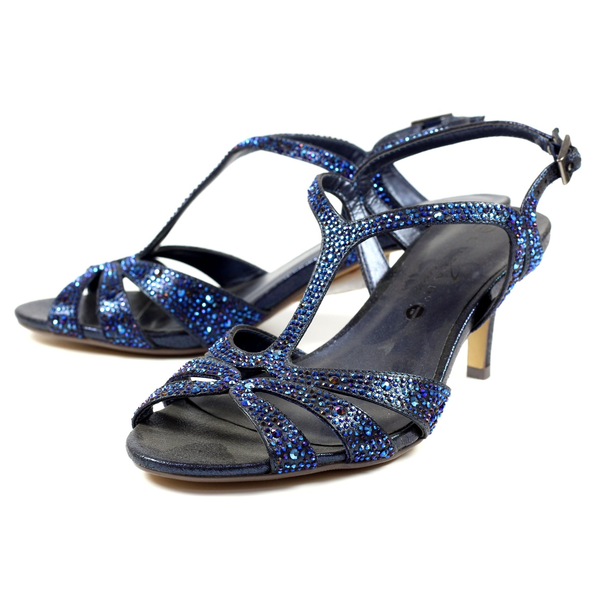 Francie Wide Fit Blue Gemstone Sandal