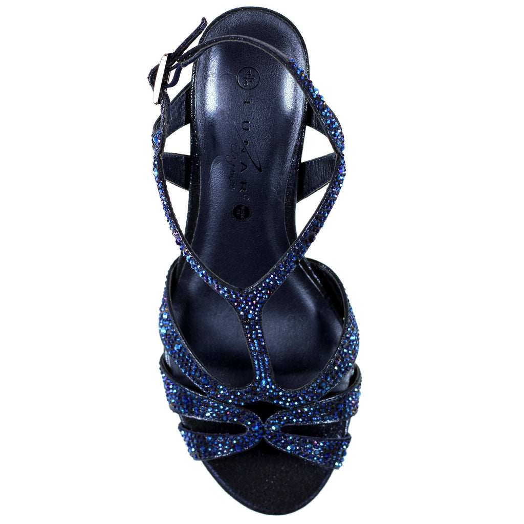 Francie Wide Fit Blue Gemstone Sandal