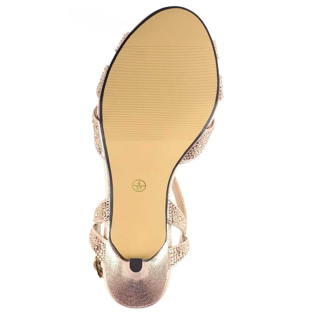 Francie Wide Fit Rose Gemstone Sandal
