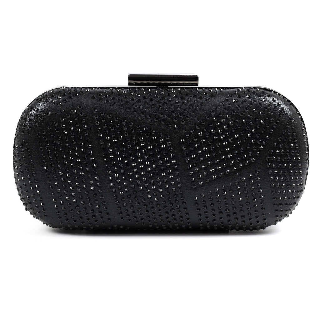 Francie Black Gemstone Clutch Bag