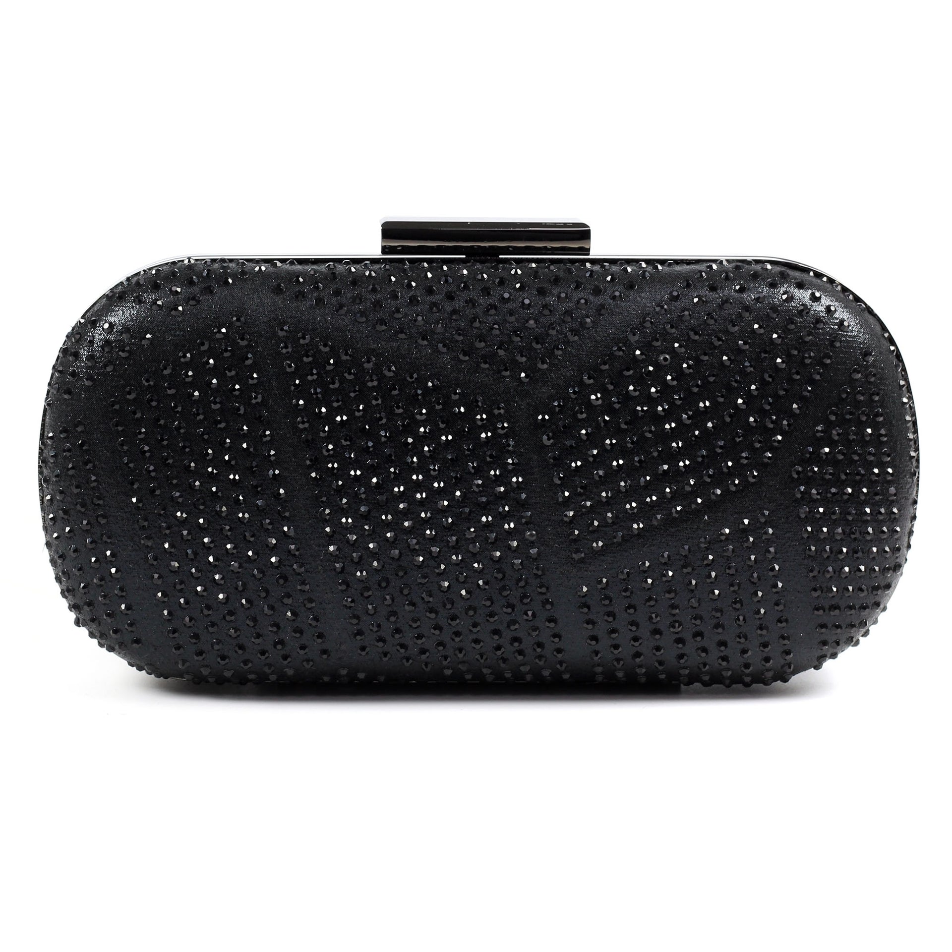 Francie Black Gemstone Clutch Bag