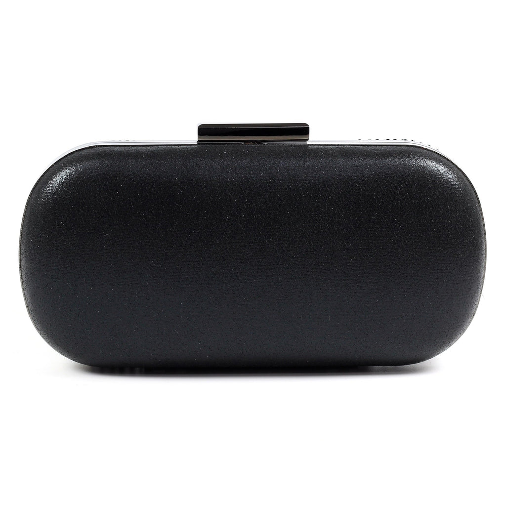 Francie Black Gemstone Clutch Bag