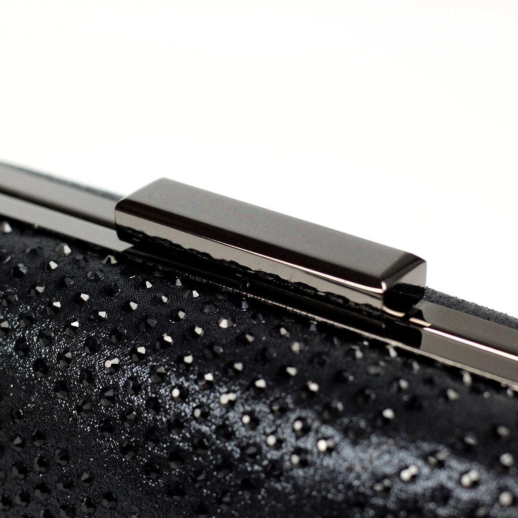 Francie Black Gemstone Clutch Bag