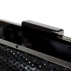 Francie Black Gemstone Clutch Bag