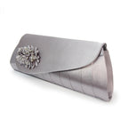 Sabrina Dark Grey Floral Satin Bag
