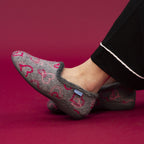 Jolly Grey Heart Full Slipper