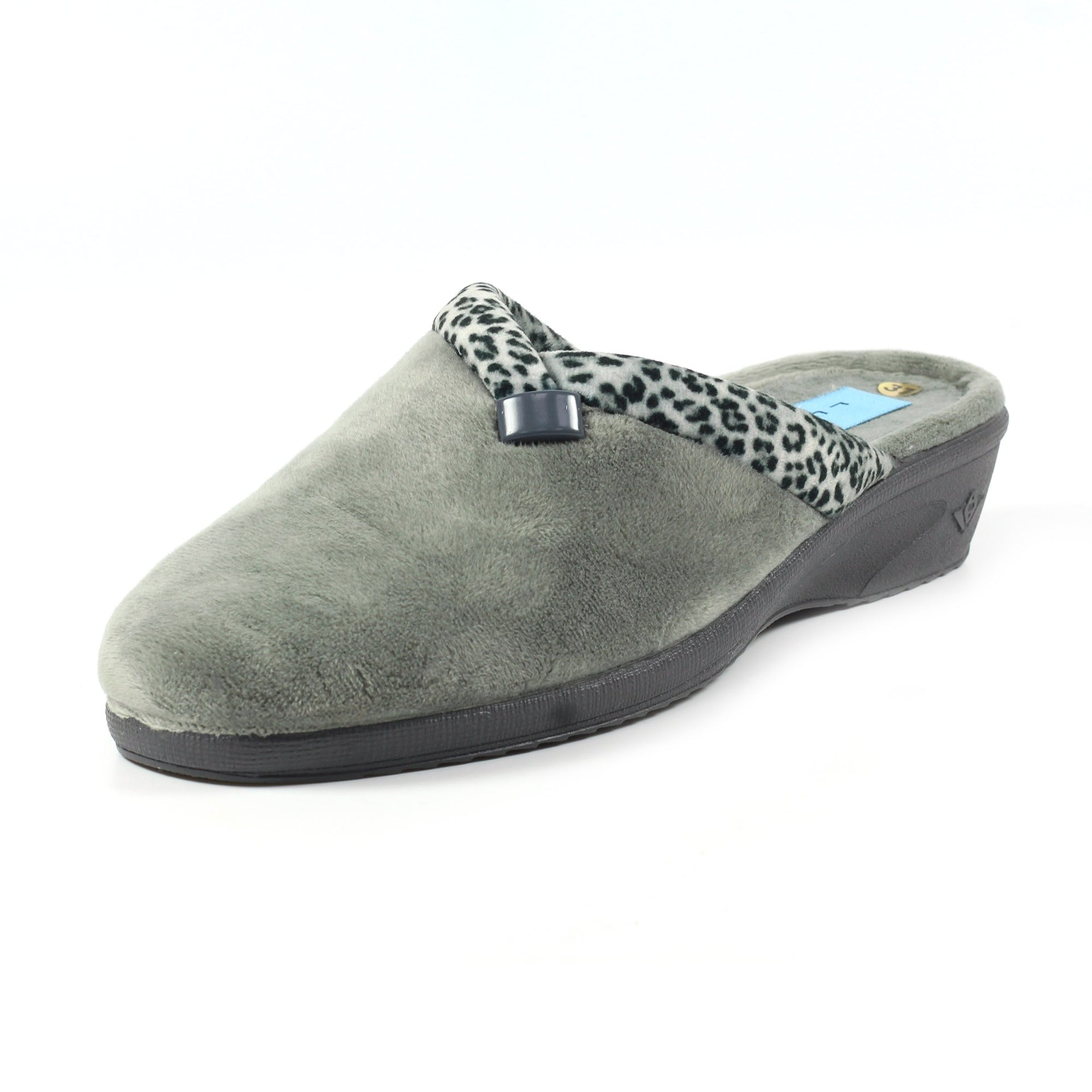 Michelle Grey Ocelot Slipper