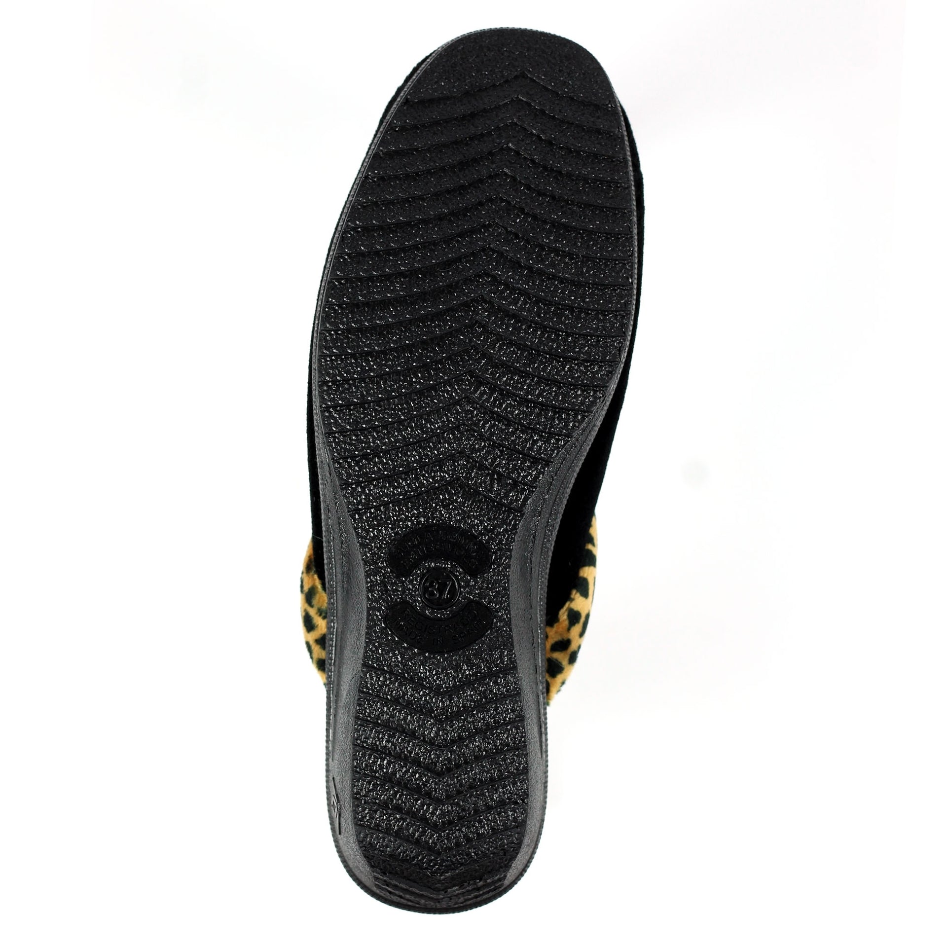 Michelle Black Ocelot Slipper