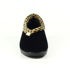 Paloma Black Leopard Trim Slipper