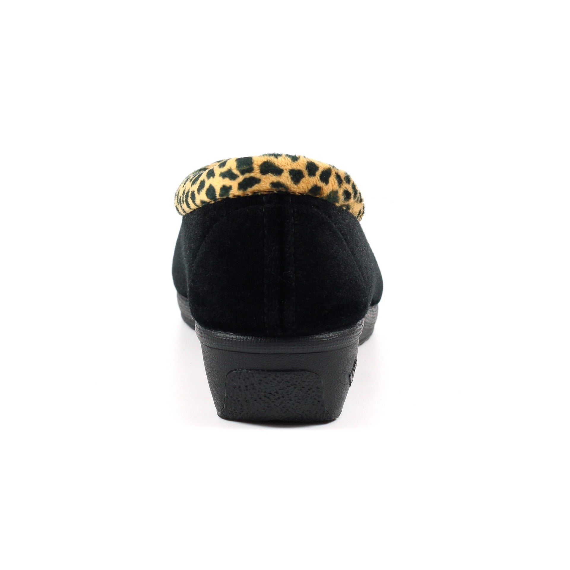 Paloma Black Leopard Trim Slipper