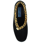 Paloma Black Leopard Trim Slipper