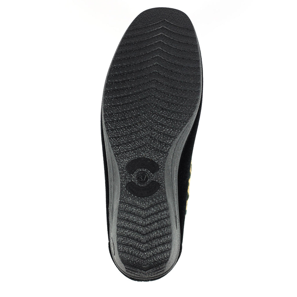 Paloma Black Leopard Trim Slipper