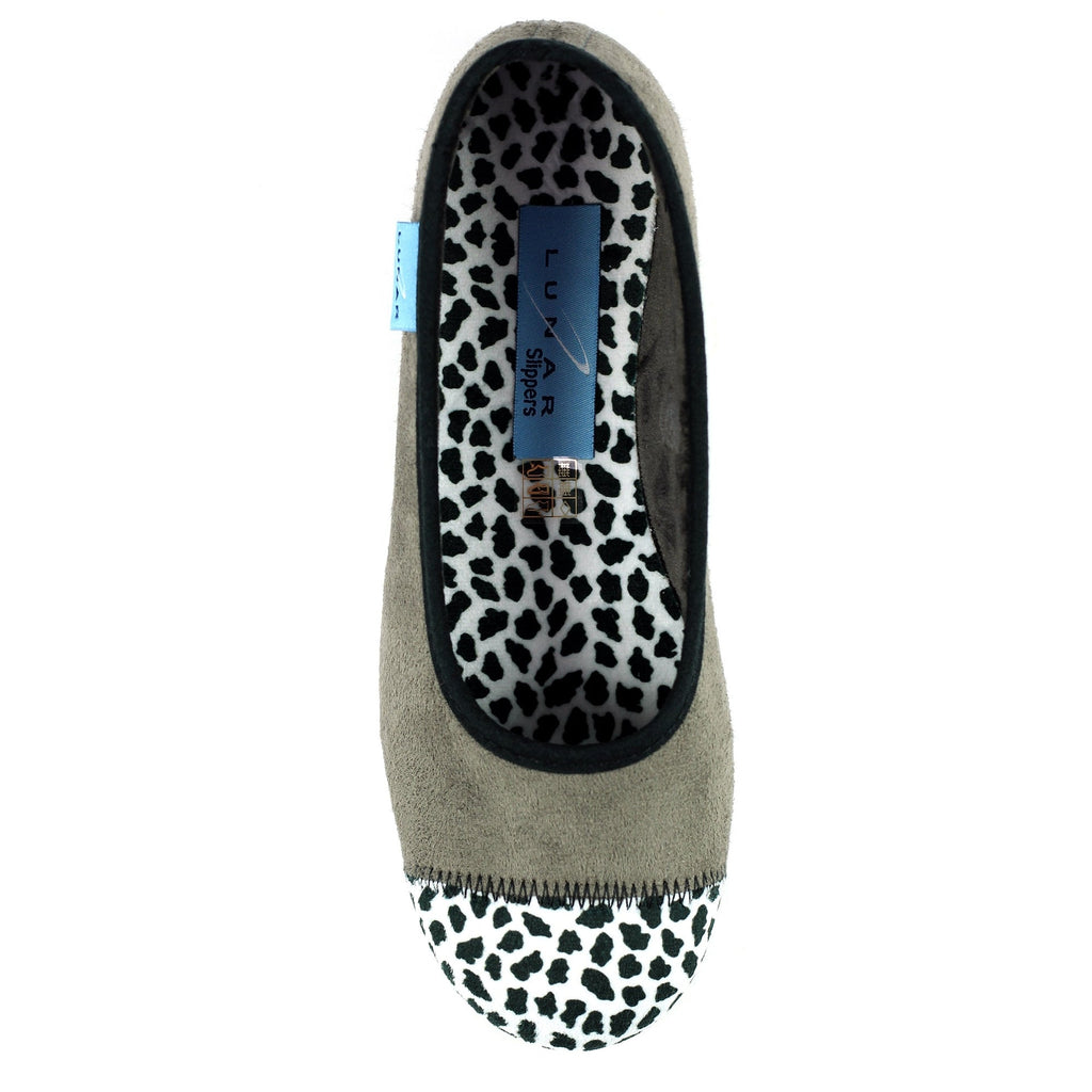 Jessie Grey Leopard Pump Slipper
