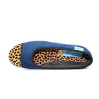 Jessie Blue Leopard Pump Slipper