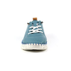 St Austell Light Blue Leather Plimsoll