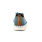 St Austell Light Blue Leather Plimsoll
