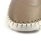 St Austell Taupe Leather Plimsoll