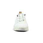 St Austell White Leather Plimsoll