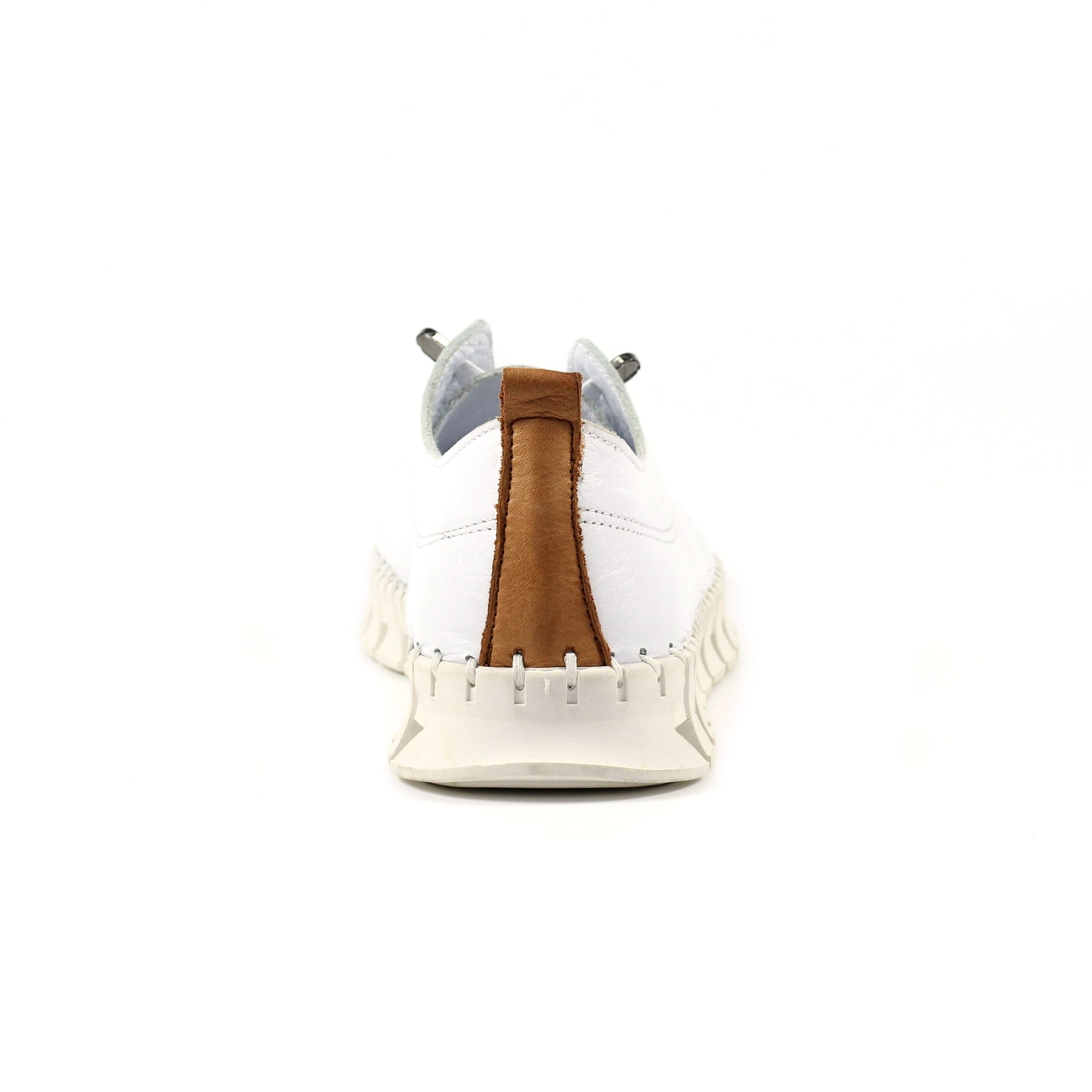 St Austell White Leather Plimsoll