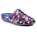 Crackle Purple Slip On Slipper