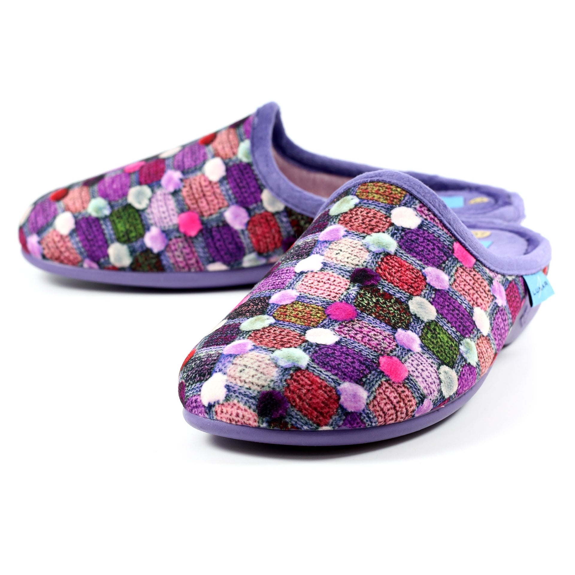 Crackle Purple Slip On Slipper
