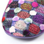 Crackle Purple Slip On Slipper