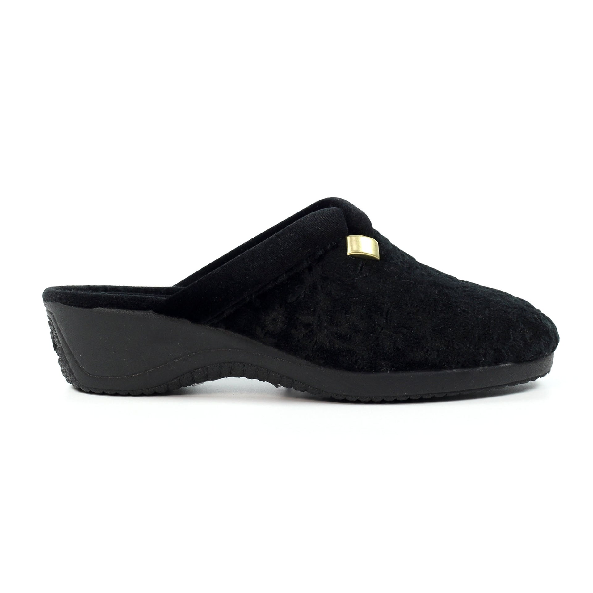 Amaretto Black Mule Slipper
