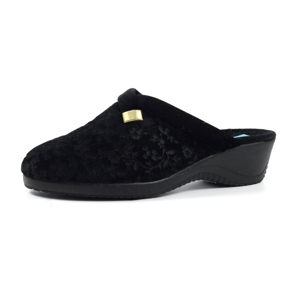 Amaretto Black Mule Slipper