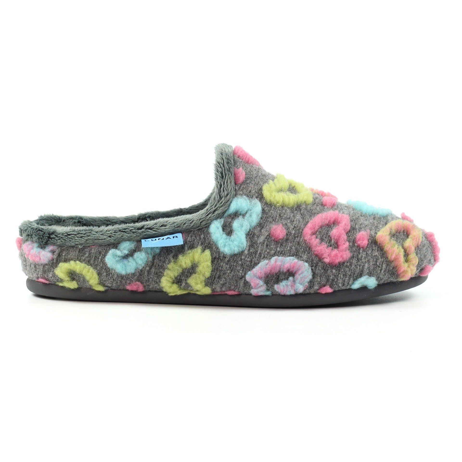 Valentine Grey Mule Slipper