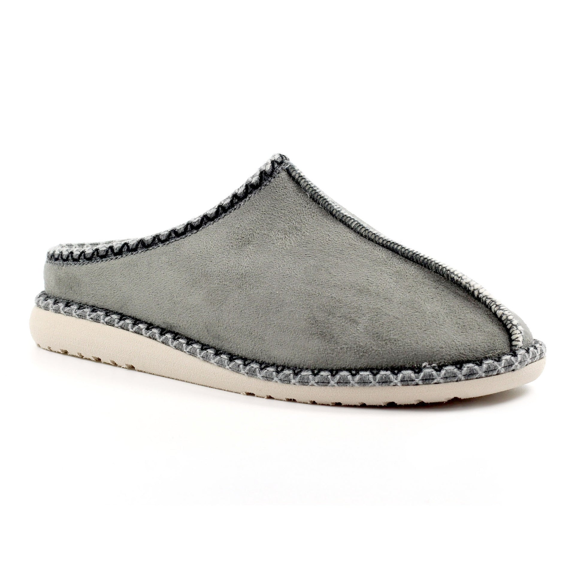 Apollonia Grey Mule Slipper