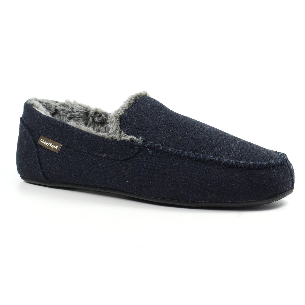 Hendrix Navy Slipper