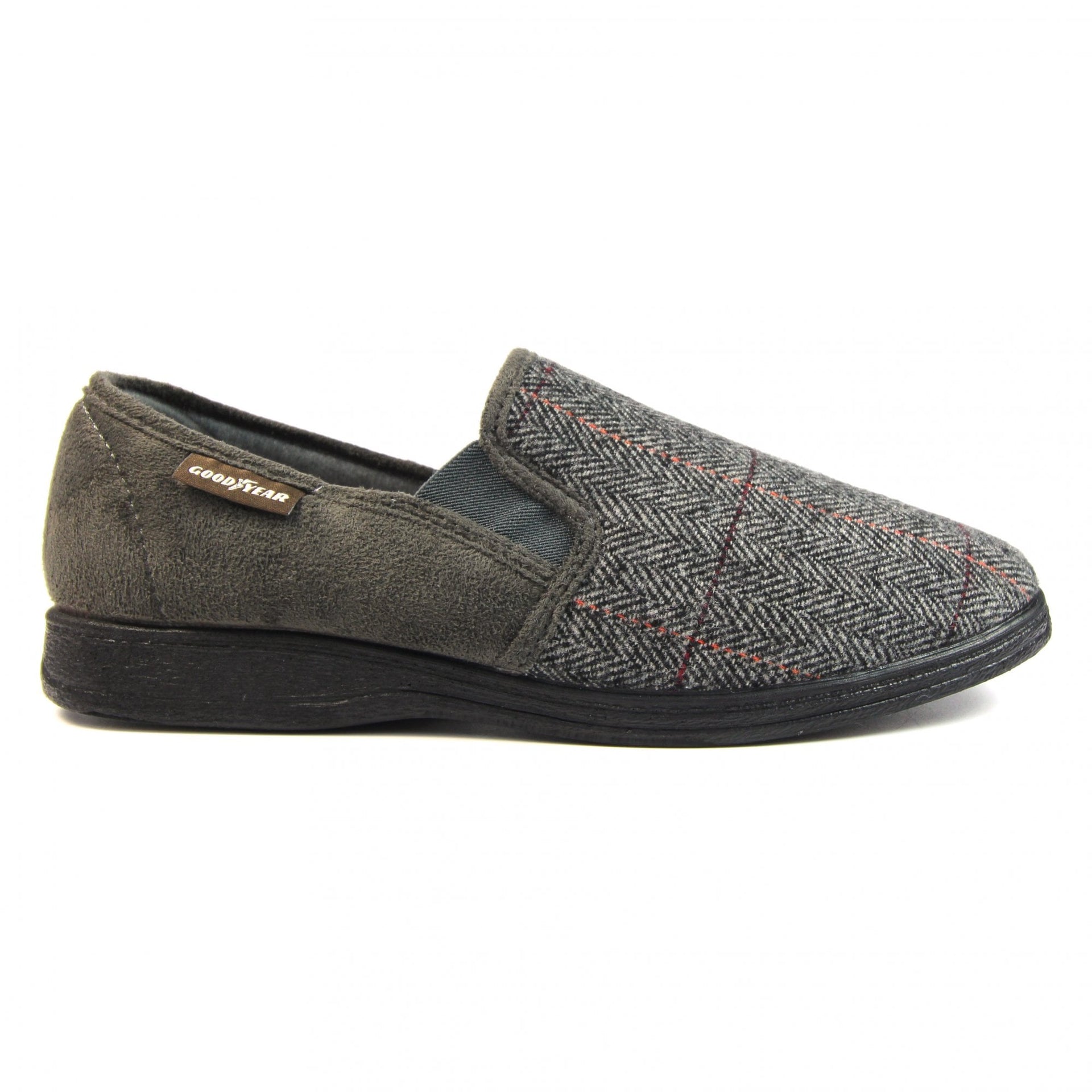 Harrison Grey Tweed Slipper